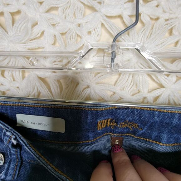 Kut From The Kloth Karen Baby Bootcut Denim Jeans Medium Wash Size 6 - Picture 3 of 12